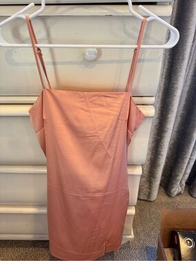 Sleeveless Satin Slip Dress in Mauve Pink